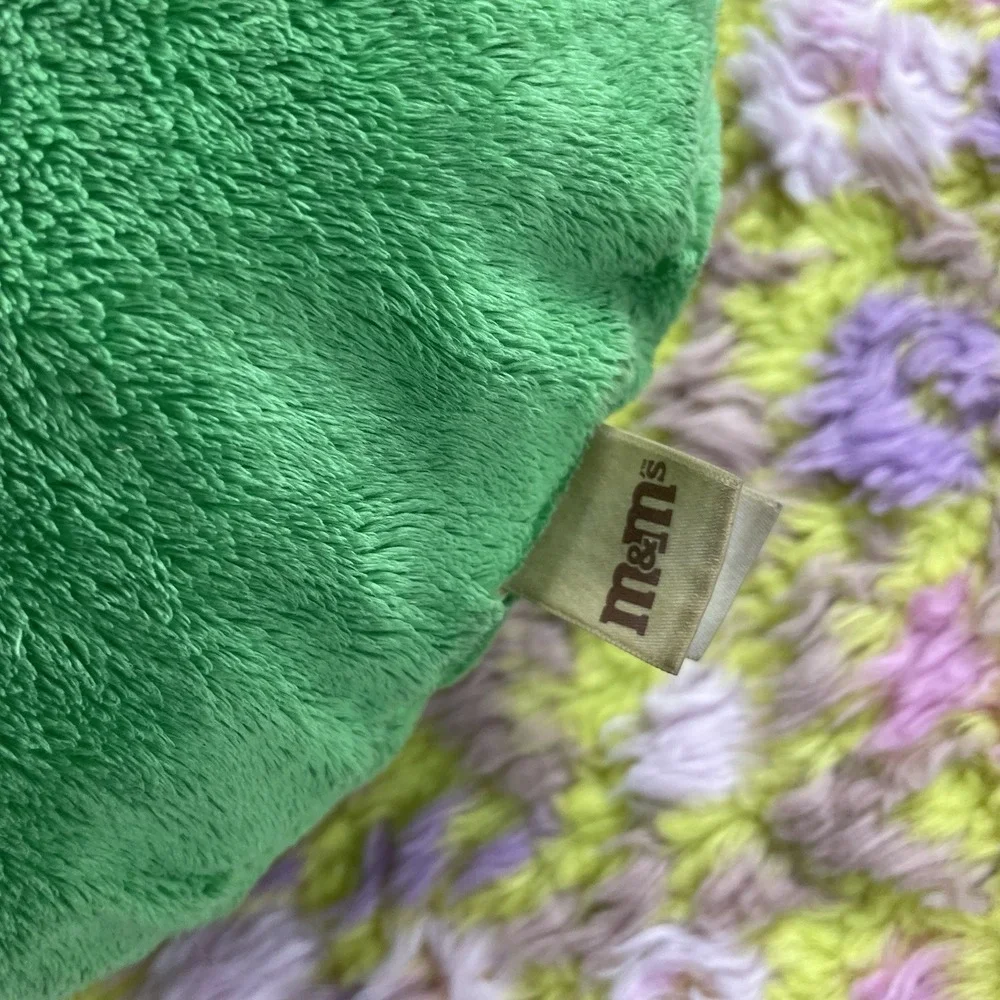 2022 M&M's Green Round Plush Pillow Soft Mars Inc